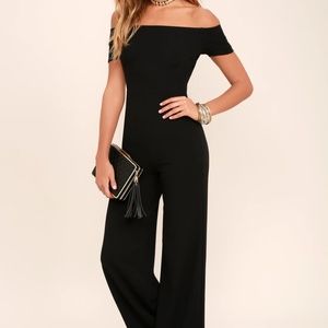 ALLEYOOP BLACK OFF-THE-SHOULDER JUMPSUIT